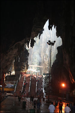 Inside Batu caves