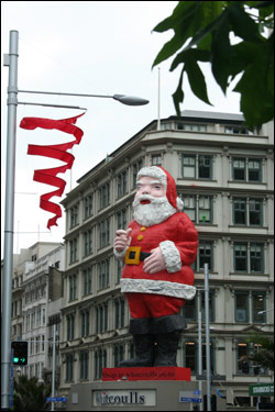 Santa clause on a building